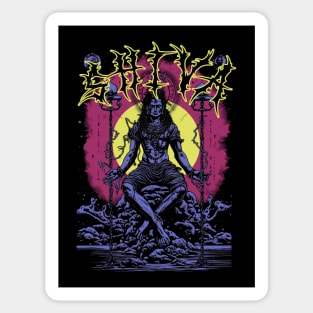 Lord Shiva Deathcore Style Dark Art Tee: Divine Aggression Sticker